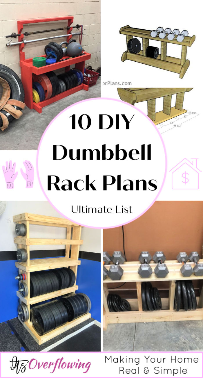 10 Free Diy Dumbbell Rack Plans (Build A Weight Rack) with Simple DIY Plans for a Custom Rack That Holds Up to 100 Pounds