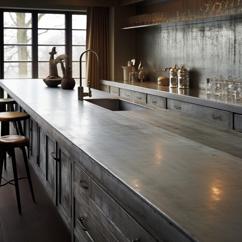 12 Different Types Of Kitchen Countertops For Your Kitchen for The Real Truth About Maintaining Zinc Countertops Beyond the Parisian Charm