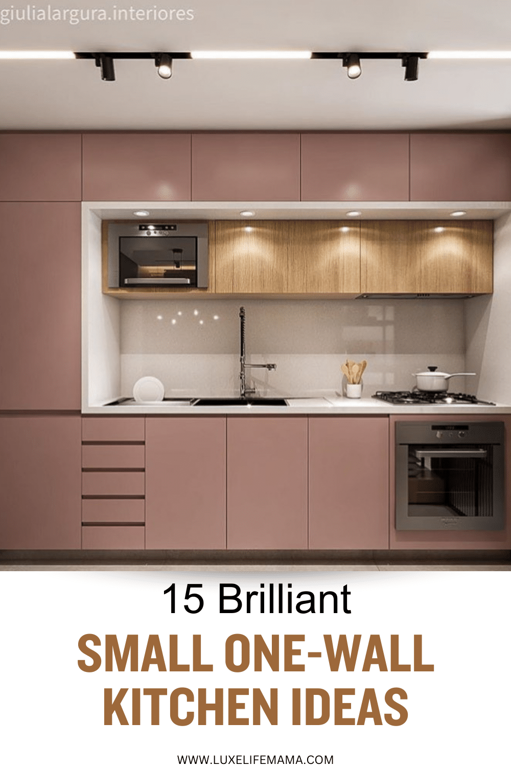 15 Brilliant Small One-Wall Kitchen Ideas To Maximize Space & Style ... intended for One Wall Kitchen Design