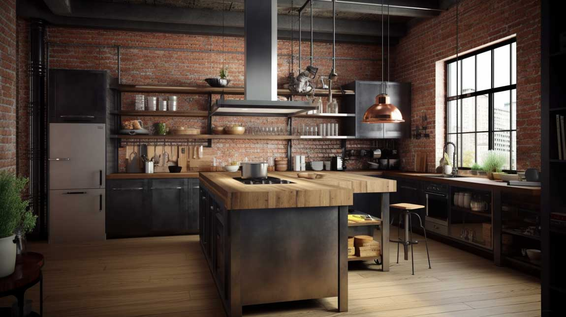 15+ Jaw-Dropping Loft Style Kitchens To Inspire Your Next Renovation ... with regard to Industrial Chic Kitchen Ideas