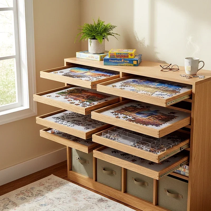 15 Puzzle Storage Ideas To Keep Every Piece Organized pertaining to Keep Every Piece Accounted For with These Practical Puzzle Storage Ideas