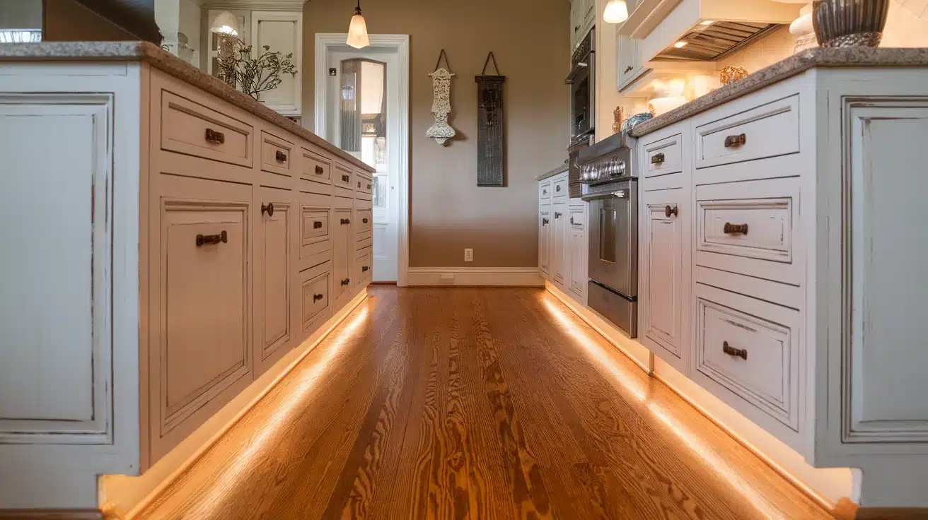 17 Best Kitchen Lighting Ideas - A House In The Hills in Beyond Aesthetics How Toe Kick Lighting Improves Nighttime Navigation in Kitchens