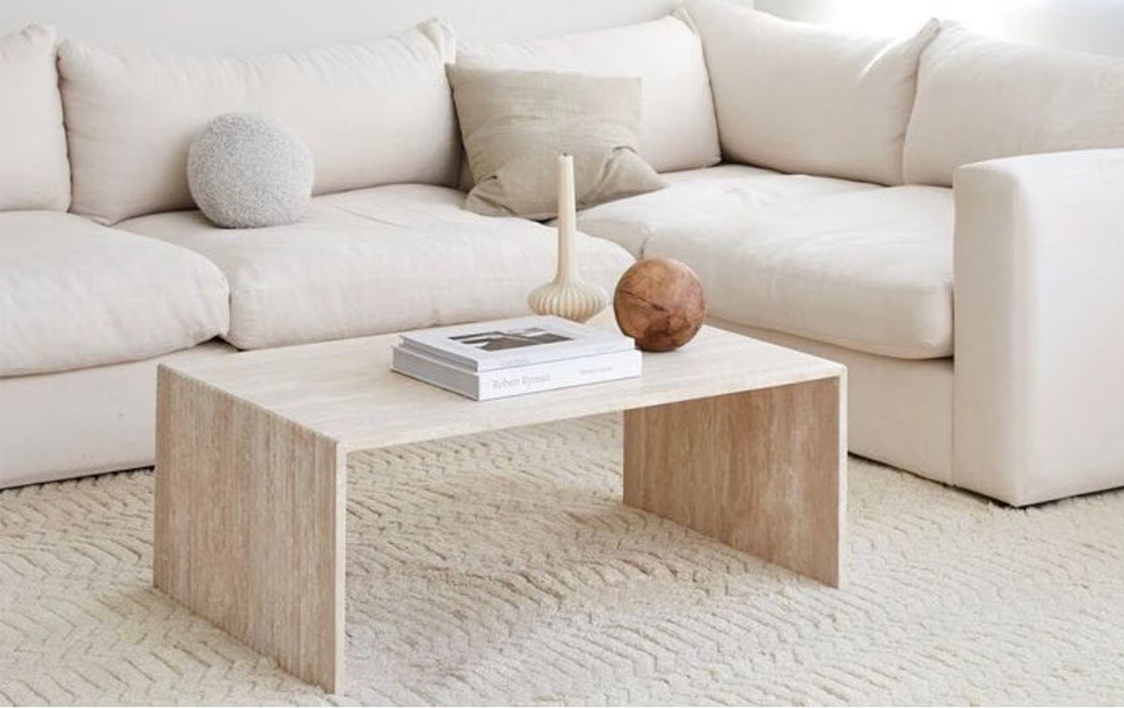 17 Travertine Coffee Tables Showcasing Elegant Accents in Travertine Coffee Table Styling