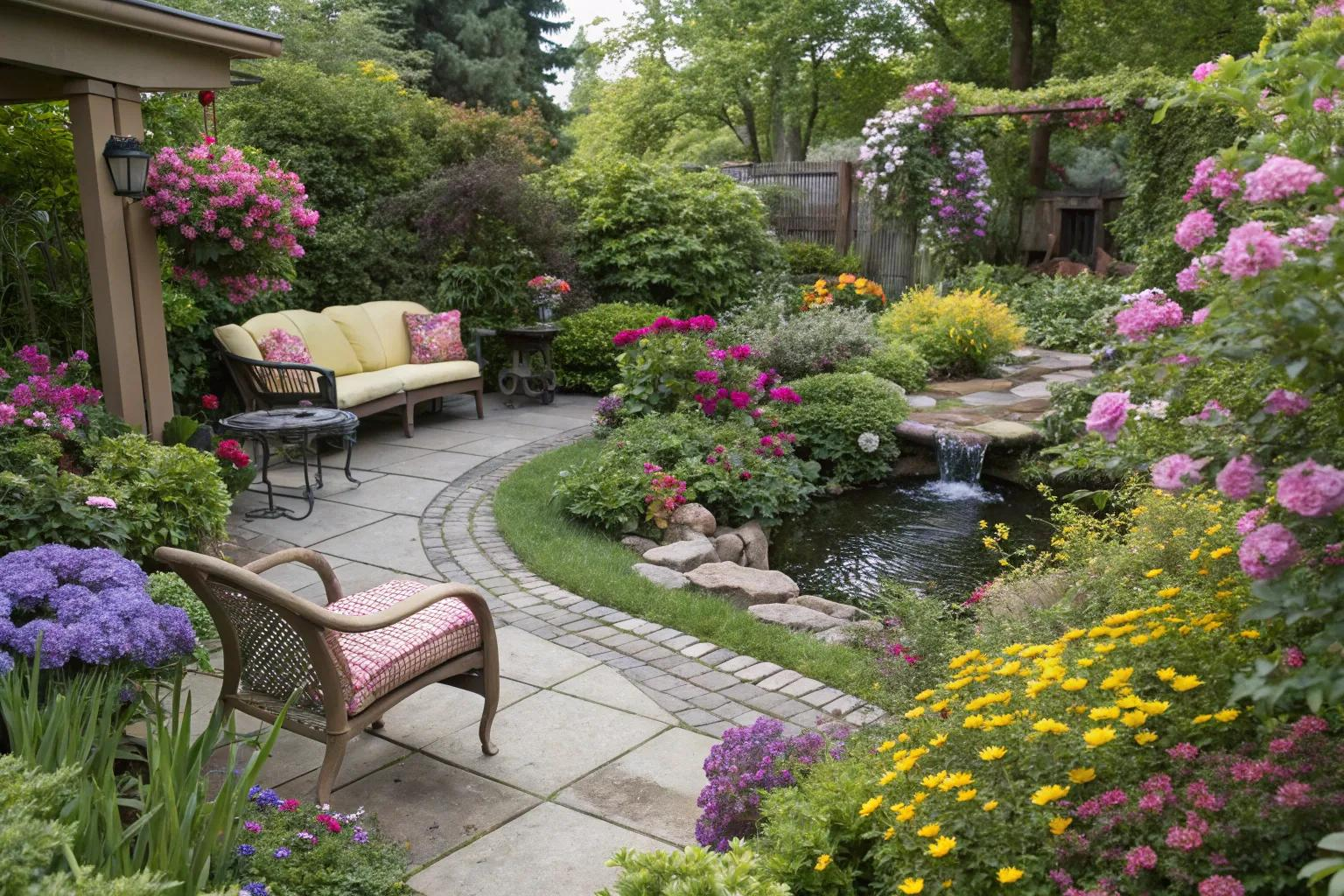 19+ Tranquil Garden Ideas For A Peaceful Retreat in Beautiful Backyard Ideas That Thrive on Neglect and Minimal Rainfall