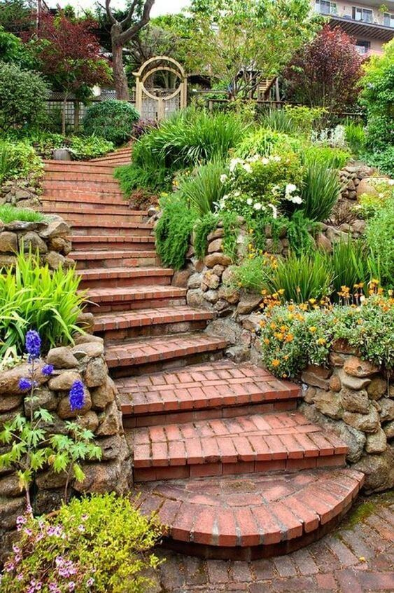 22 Outdoor Stair Projects To Upgrade The Hillside Landscape in Garden Steps Design Hillside