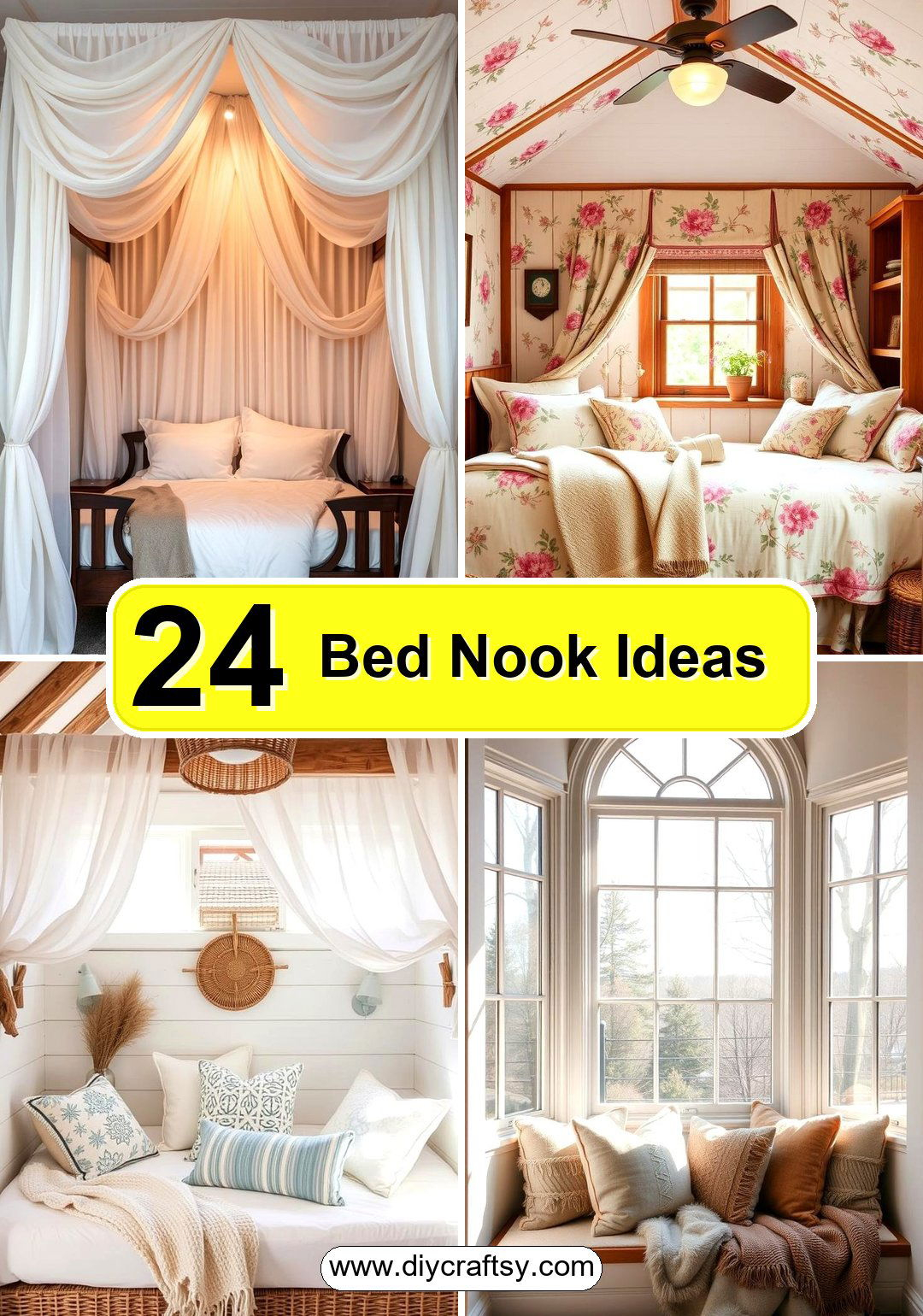 24 Cozy Bed Nook Ideas To Transform Your Bedroom regarding How to Create a Cozy Bed Nook Without Buying a Traditional Headboard