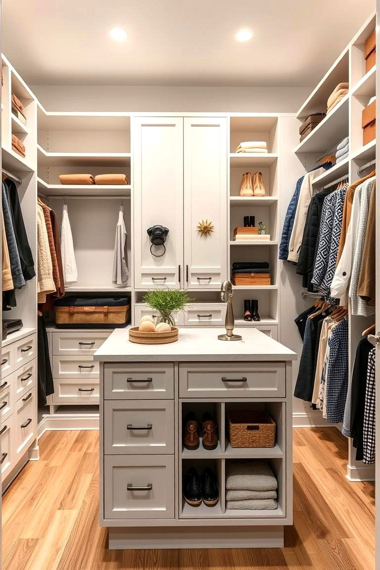 24 Functional Walk-In Closet Ideas For Optimal Organization intended for Walk In Closet Island Ideas