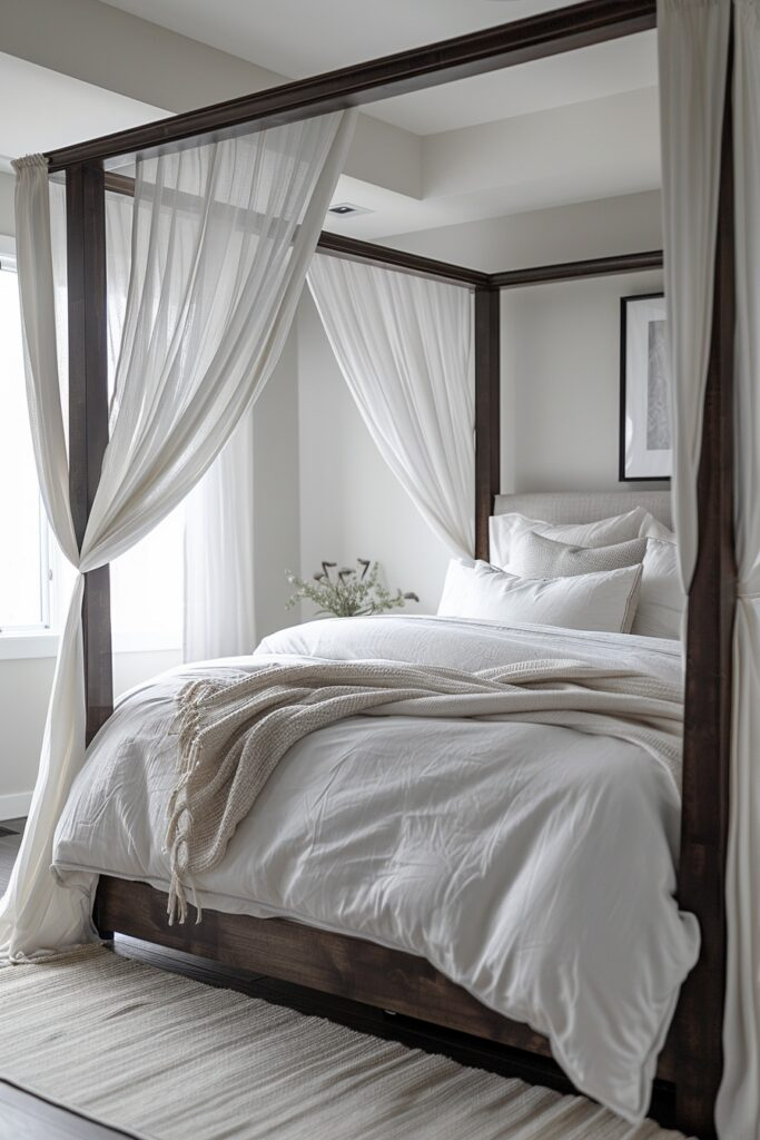 29 Canopy Bed Ideas For Ultimate Comfort - My Elegant Home with regard to Canopy Bed Styling Modern
