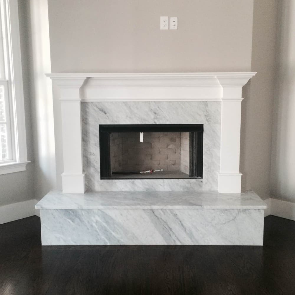 30+ Classy Fireplace Surround Ideas Will Transform Your Home regarding Bookmatched Marble Slab Wall