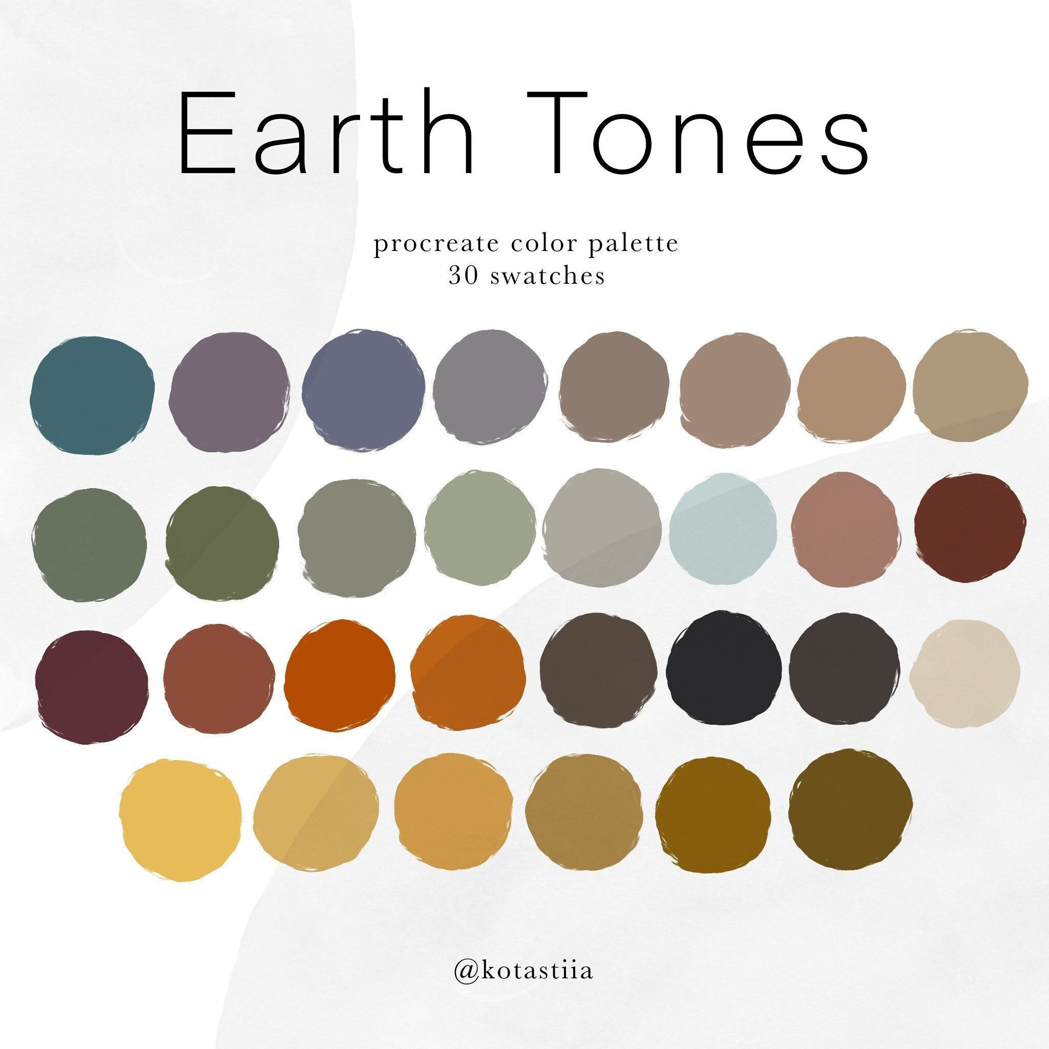 30 Earthy Procreate Palettes: Nature-Inspired Colors For Digital Art ... pertaining to South Western Interior Design Trends