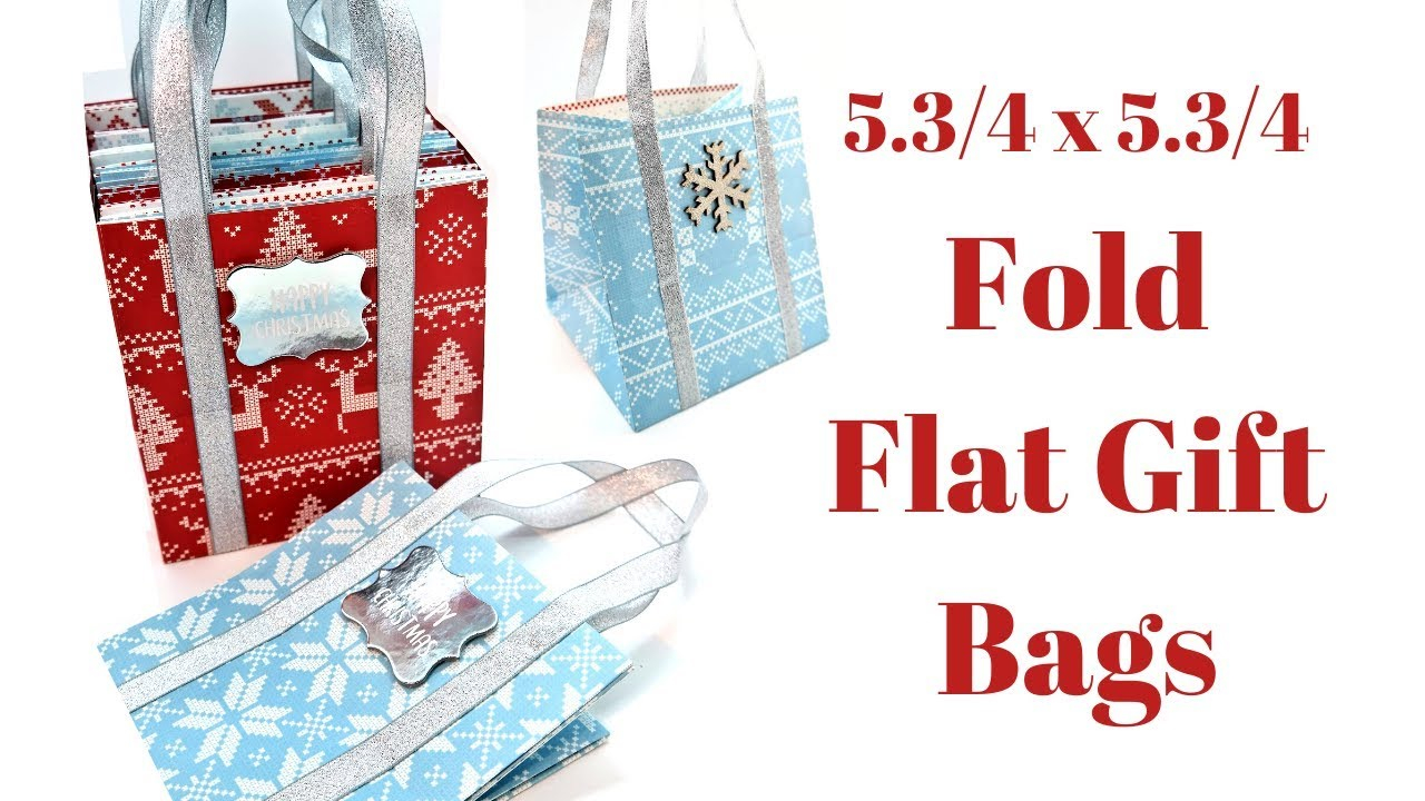 5.3/4 X 5.3/4 Fold Flat Gift Bags With Ribbon Handle Detail - Youtube for Keep Your Gift Bags Flat and Wrinkle Free with These Simple Tricks