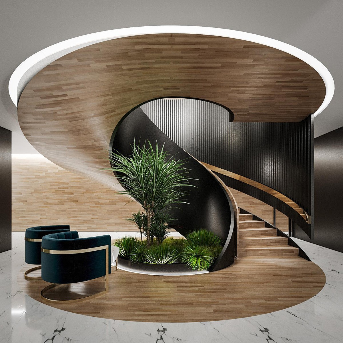 51 Spiral Staircase Designs That Build A Unique Twist throughout Statement Staircase Design