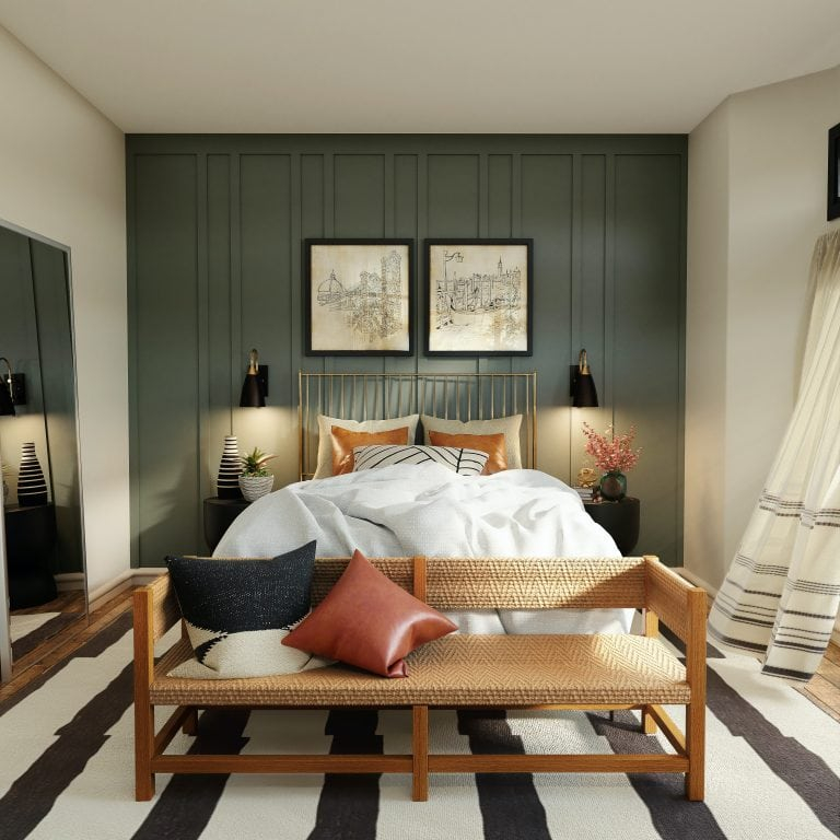 8 Small Bedroom Accent Wall Ideas To Bring Color To Your Space in Bedroom Accent Wall Behind Bed