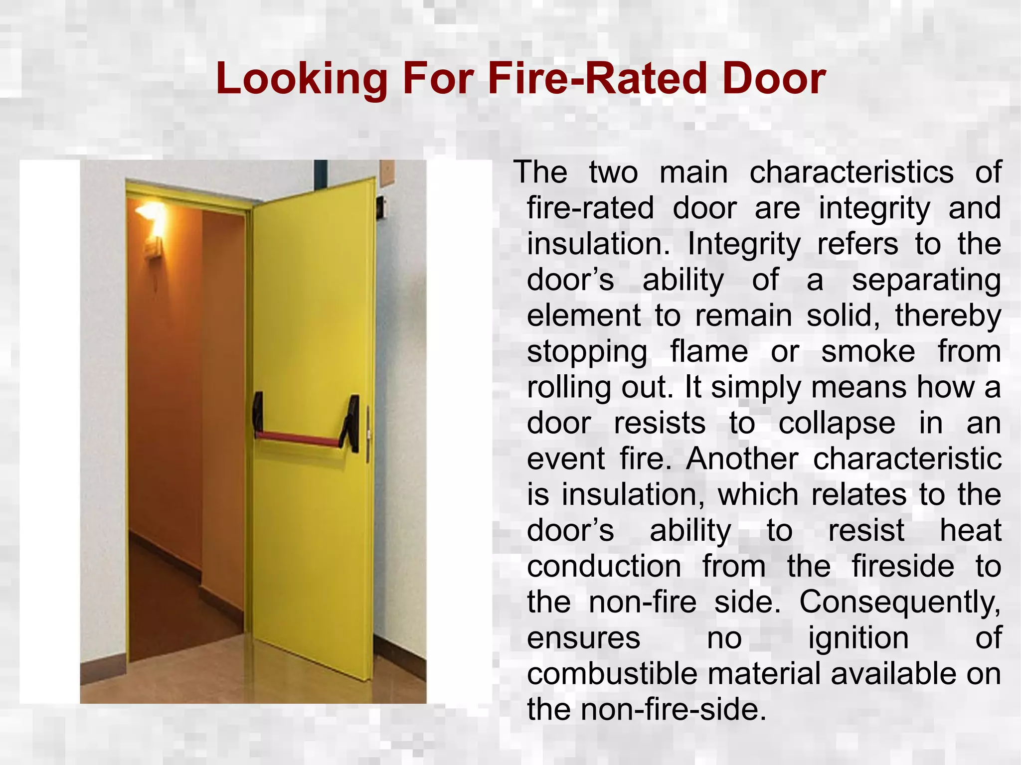 A Complete Guide To Fire-Rated Doors | Ppt inside Understanding the difference between fire rated smoke doors and decorative tinted glass