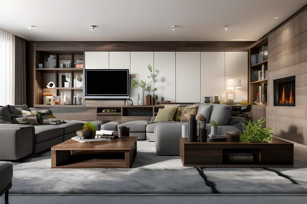 A Living Room That&amp;#039;s Both Stylish And Functional Room Interior Design ... for Gift Wrapping Room Luxury