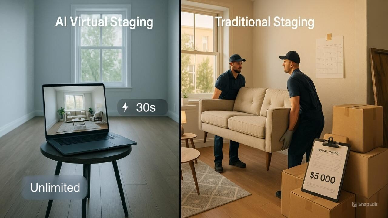 Ai Virtual Staging Vs. Traditional Staging [2025 Review] regarding Virtual Staging Vs Real Staging Cost