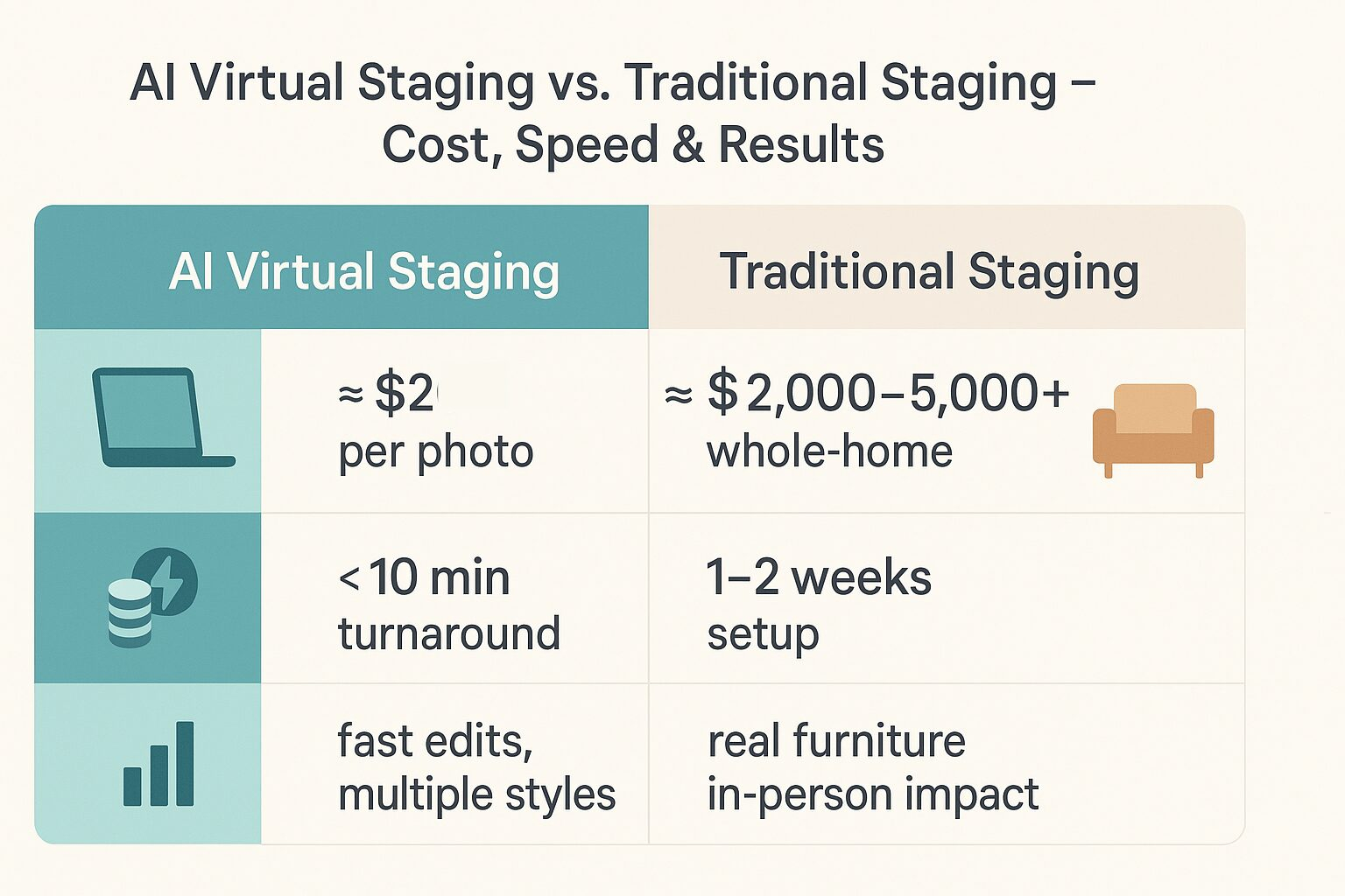 Ai Virtual Staging Vs. Traditional Staging [2025 Review] within Virtual Staging Vs Real Staging Cost