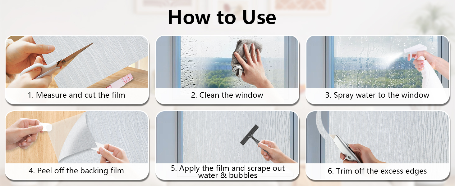 Amazon.com: Finnez Frosted Privacy Window Film Static Cling, Non ... with Common Mistakes People Make When Installing Frosted Privacy Film