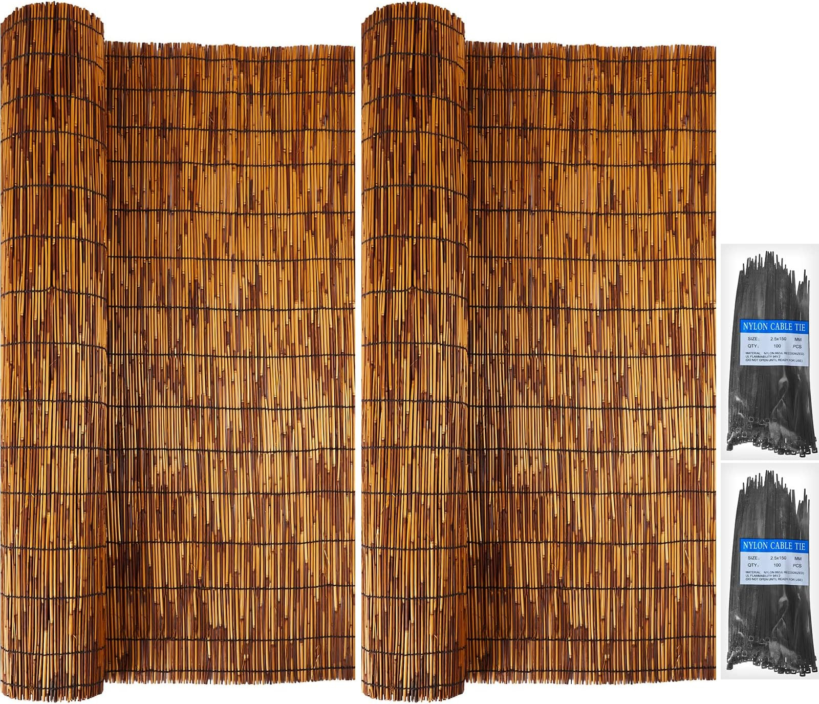 Amazon.com : Natural Bamboo Fencing Rolls 2Ft 4Ft 6Ft 8Ft 9Ft 16.4Ft ... throughout Bamboo Fence Roll Privacy
