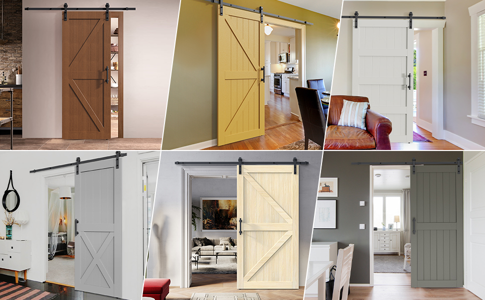 Amazon.com: Roomtec 36In X 84In Barn Doors And Hardware Included, 6.6Ft ... regarding Why Sliding Barn Doors Are Still the Smartest Choice for Small Spaces in 2026