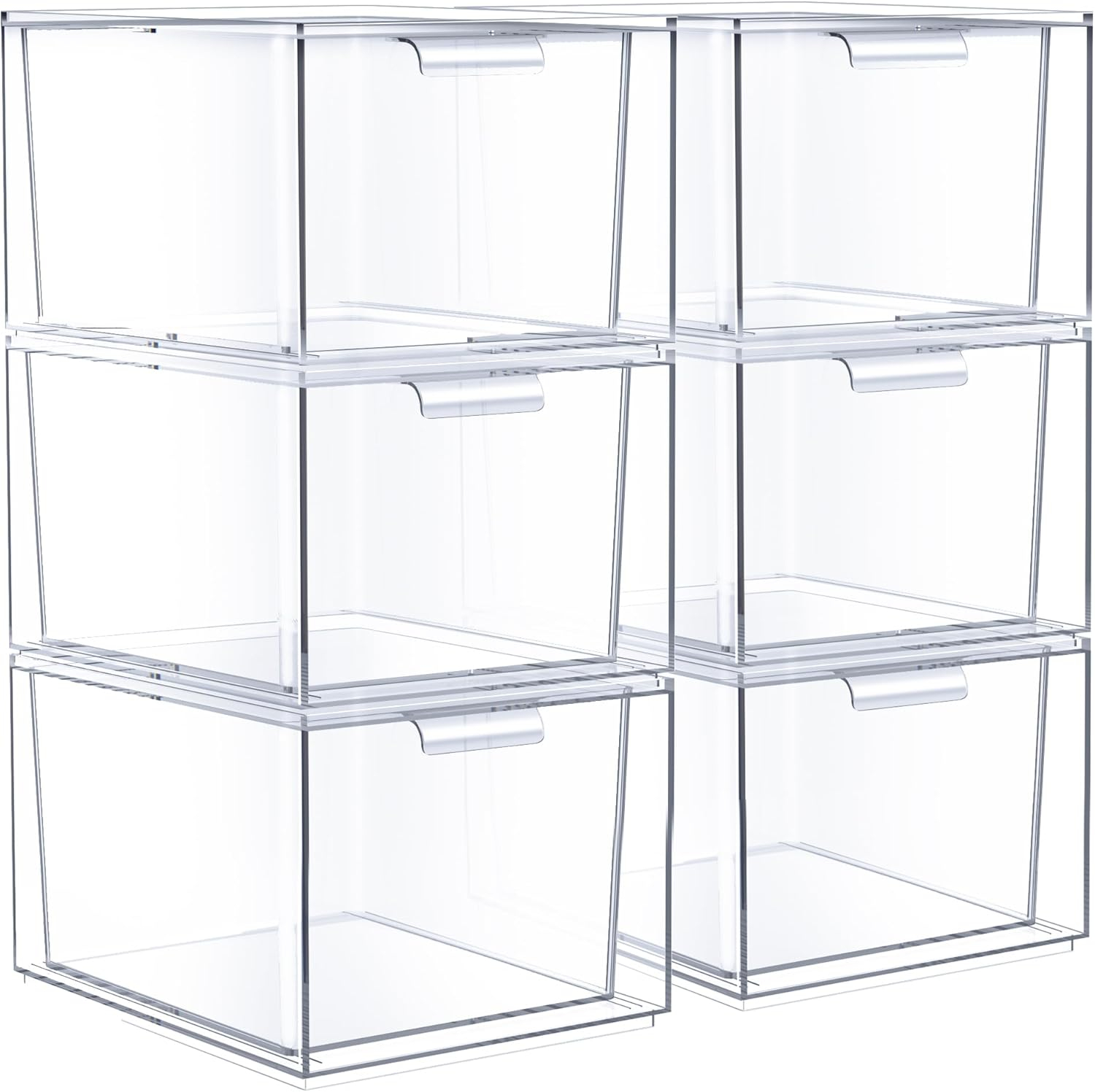 Amazon.com: Sorbus Stackable Acrylic Drawers - Clear Make Up Organizers ... regarding Makeup Organizer Acrylic Drawer