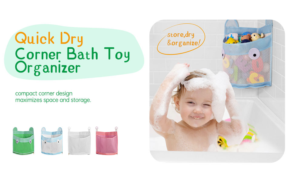 Amazon.com: Tudikir Bath Toy Organizer, Quick Drying, Blue, Synthetic ... within The Real Reason Your Current Bath Toy Organizer Isn’t Working and What to Try Instead