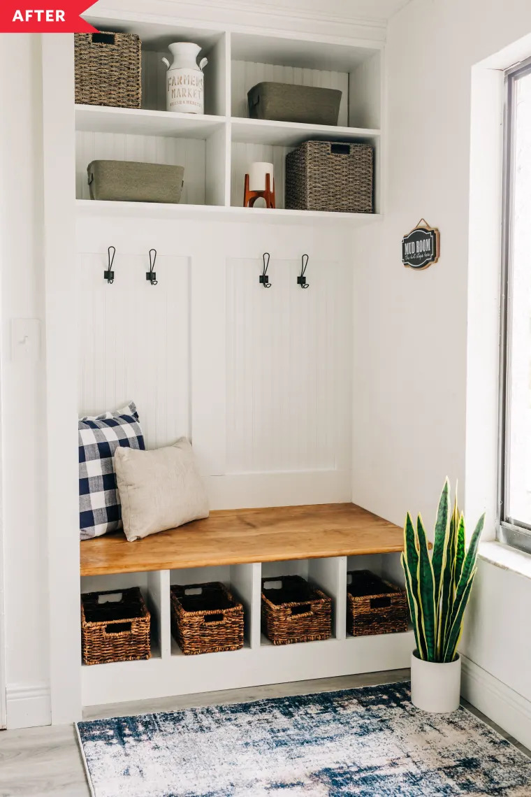 Before And After: $140 Turns A Cramped Closet Into A Super Organized ... for Entryway Design Small Narrow
