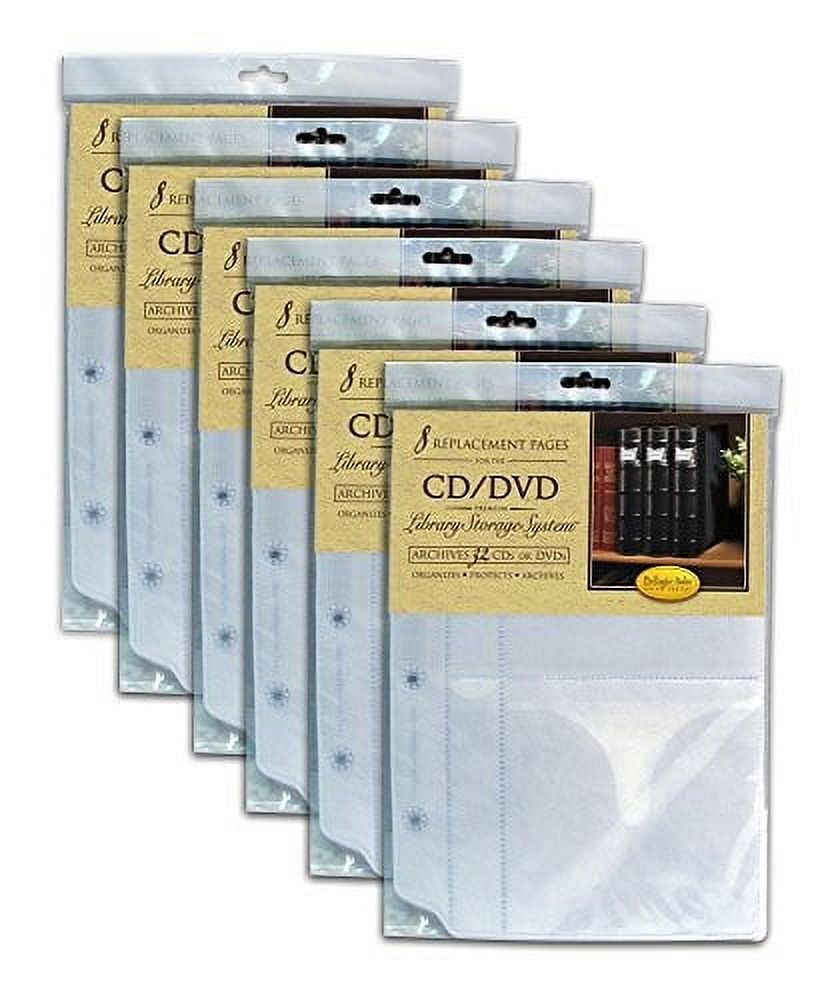 Bellagio-Italia Cd/Dvd & Video Games Storage Binder Sheets - 48 Sheets ... throughout A Practical Guide to Maintaining Your CD DVD Binder for Long Term Preservation