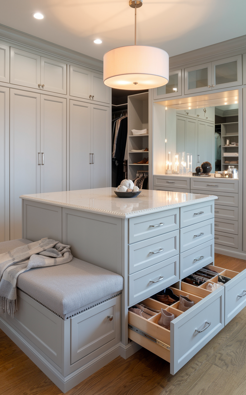 Brilliant Closet Island Ideas | Master Closet Island Ideas for Real Life Examples of Functional Walk-In Closet Island Designs