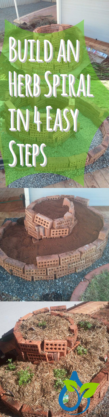 Build An Herb Spiral From Bricks In 4 Easy Steps | Herb Spiral, Herbs ... for Step by Step Instructions for Building a Stone Herb Spiral
