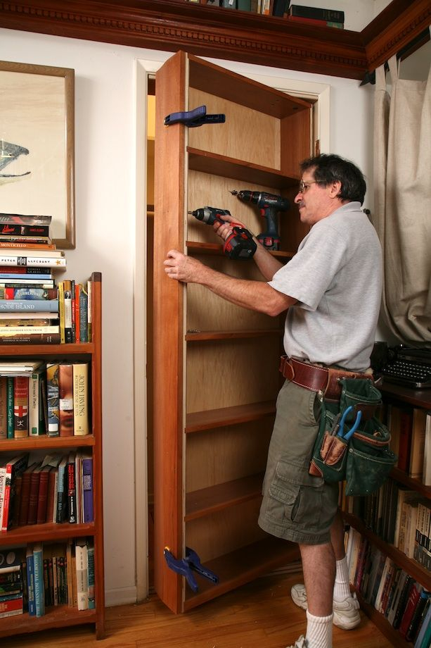 Building A Bookcase Door for Hidden Door Bookcase Design