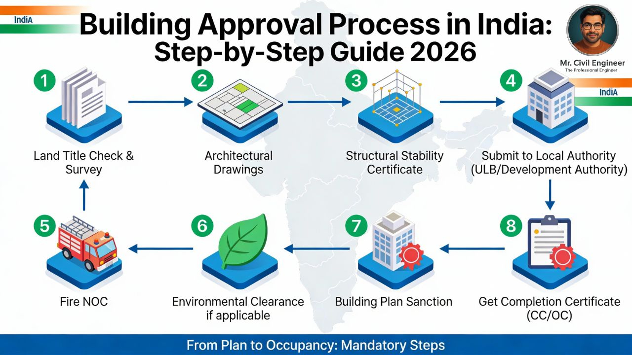 Building Approval Process In India: Step-By-Step Guide (2026) intended for Land Entitlement Process Real Estate