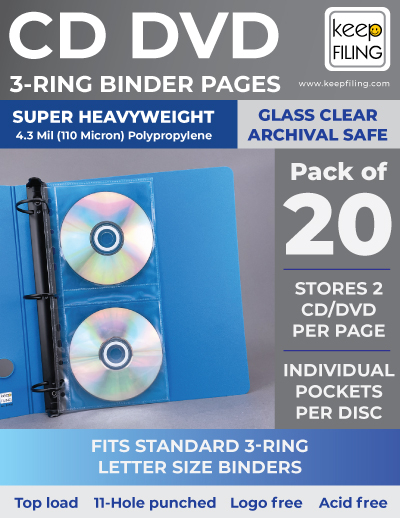 Cd Ring Binder Storage Pages For Standard 3-Ring Binders within Cd Dvd Storage Binder
