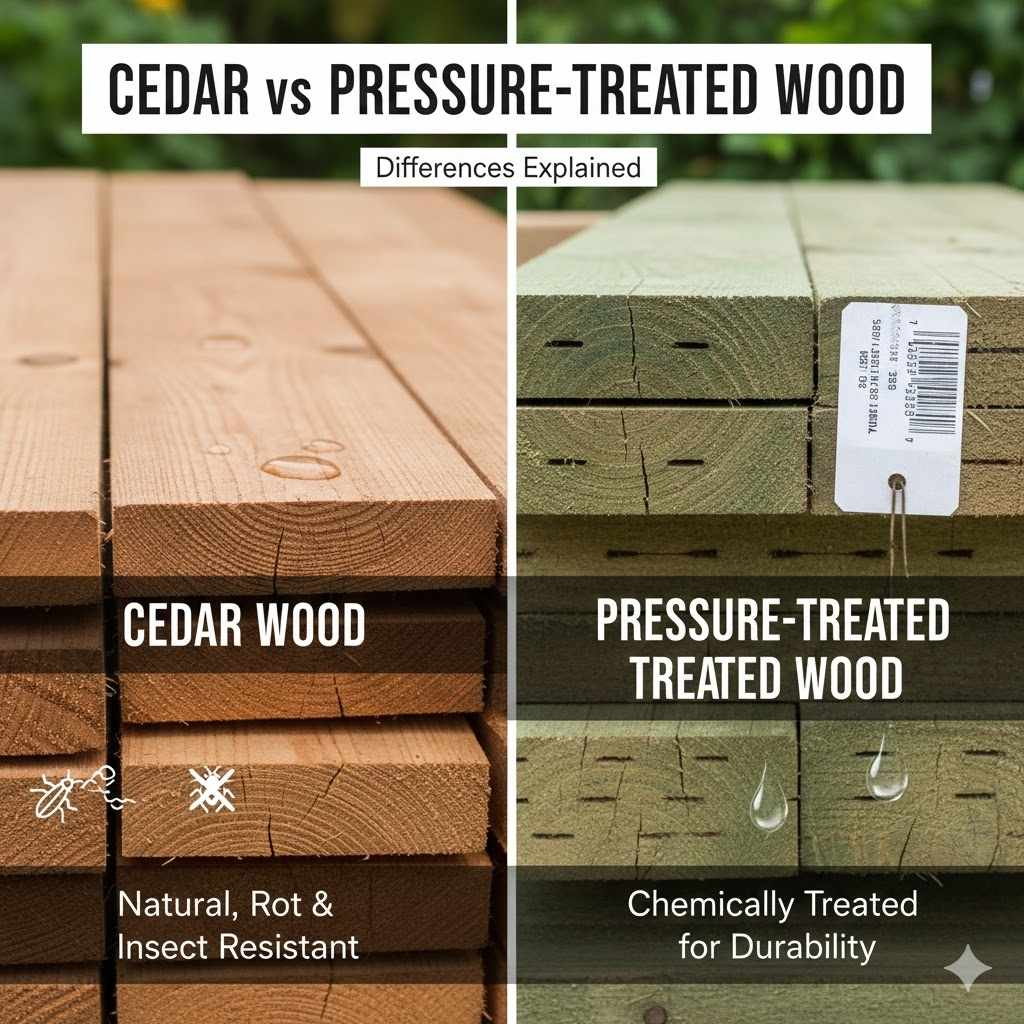 Cedar Vs Pressure Treated Wood Differences Explained – Woodworking Advisor in Why Cedar and Pressure-Treated Lumber Are Your Best Bets for Outdoor Hammock Frames