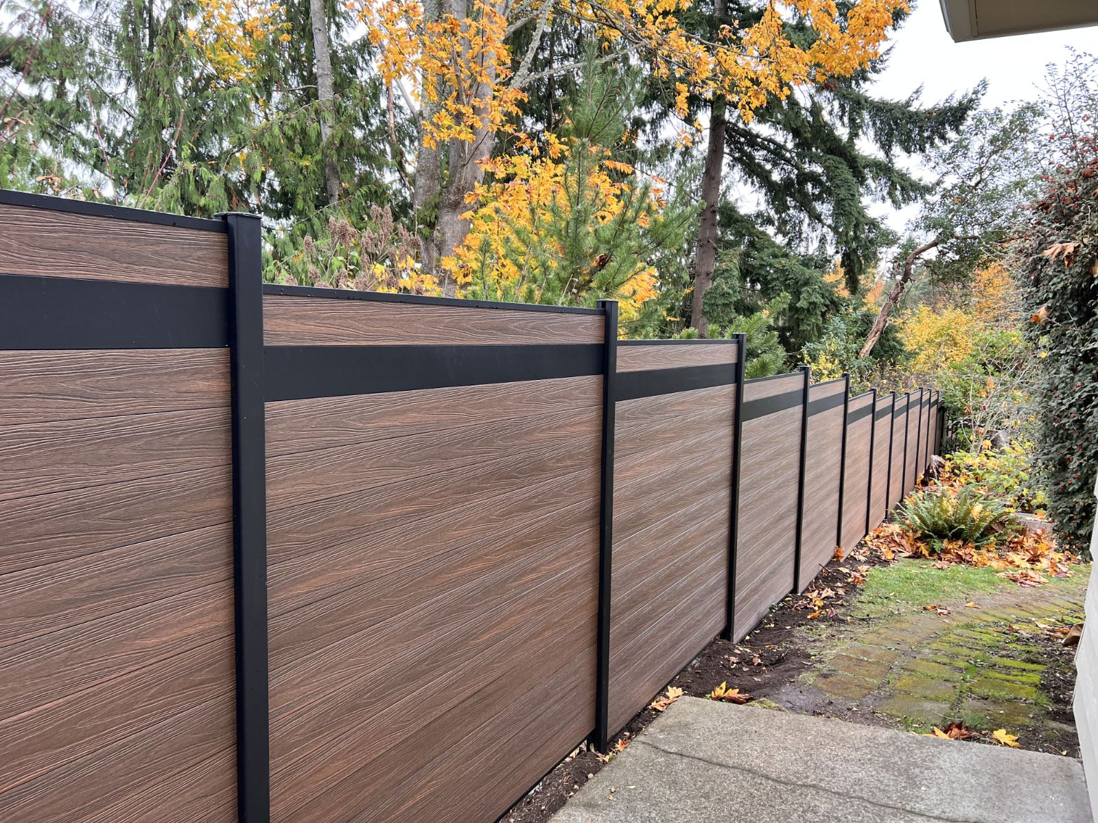 Composite Fence Installation | Composite Fencing | Edmonds Fence ... intended for Composite or Wood Fencing Which One Actually Lasts Longer