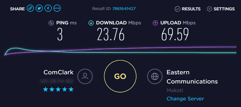 Converge Fiber X Speed Test Results For Plan 1500 In Tondo, Metro ... intended for The Real World Speed Test Results That Prove Fiber Is Worth the Switch