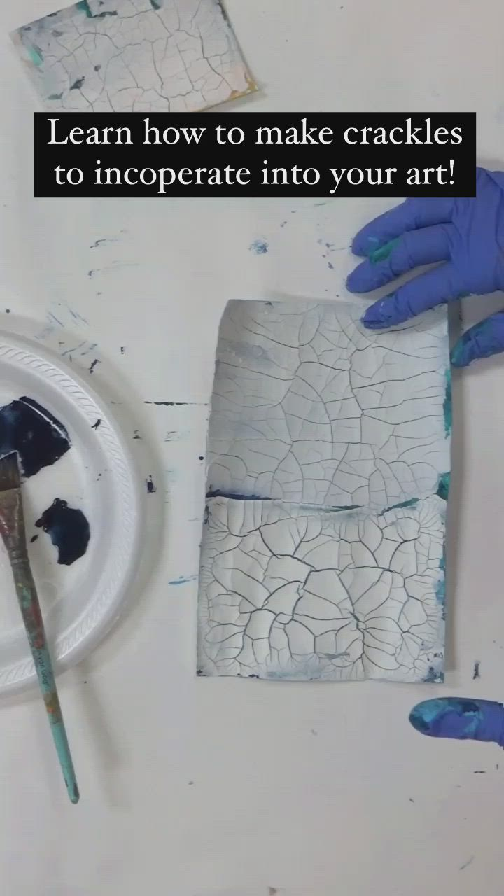 Crackle Paint Technique With Elmers School Gluelizzyerin | Crackle ... throughout Step by Step Guide to Ink Enhanced Crackle Glaze Techniques