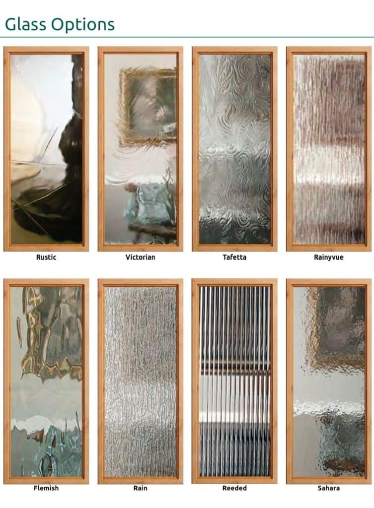 Custom Reeded Glass Doors - Amish Custom Doors with Reeded Glass Shower Door