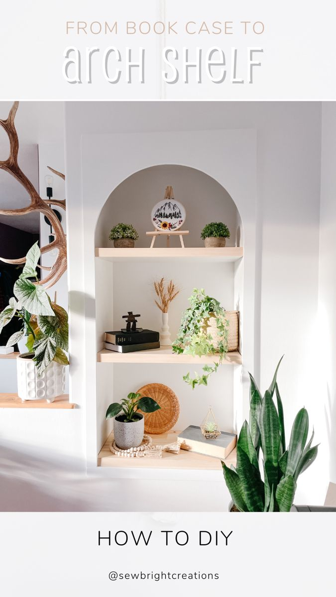 Diy Built Arch Shelf: Budget-Friendly Home Decor within Custom Built In Bookshelves Cost