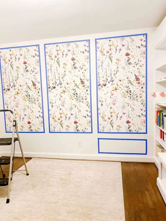 Diy Framed Wallpaper Panels • | Framed Wallpaper Panels, Wallpaper ... in Master the Art of Hanging Framed Wallpaper Panels for Instant Room Makeovers