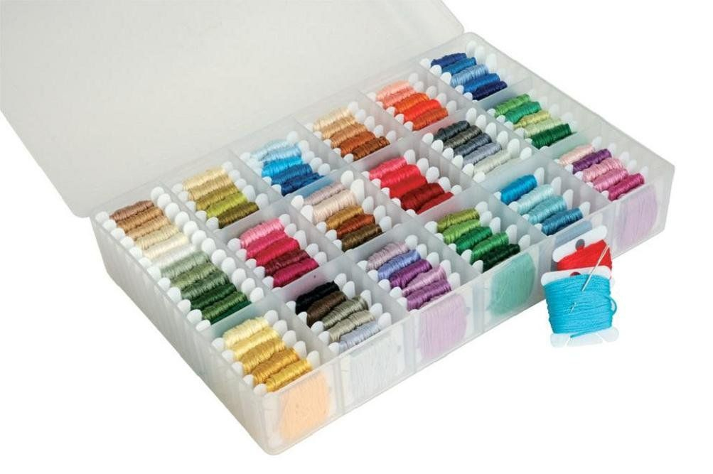 Dmc Floss Embroidery Thread Bobbin Storage Box with regard to Embroidery Floss Organizer