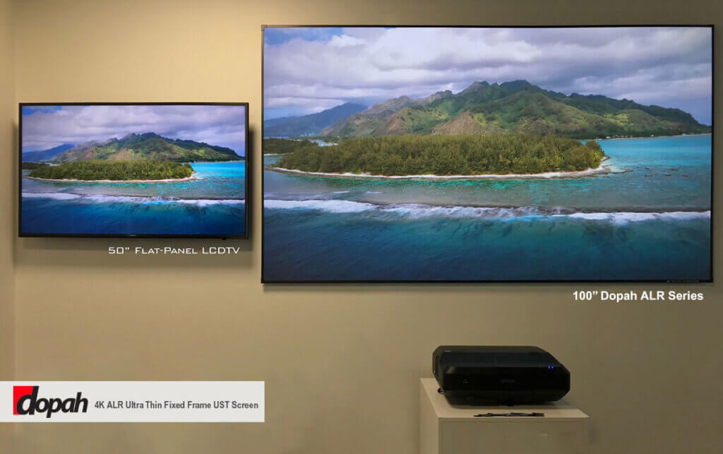 Dopah 4K Alr Ultra Thin Fixed Frame Ust Screen - Dopah within Fixed Frame vs Motorized UST Screens Which Fits Your Lifestyle