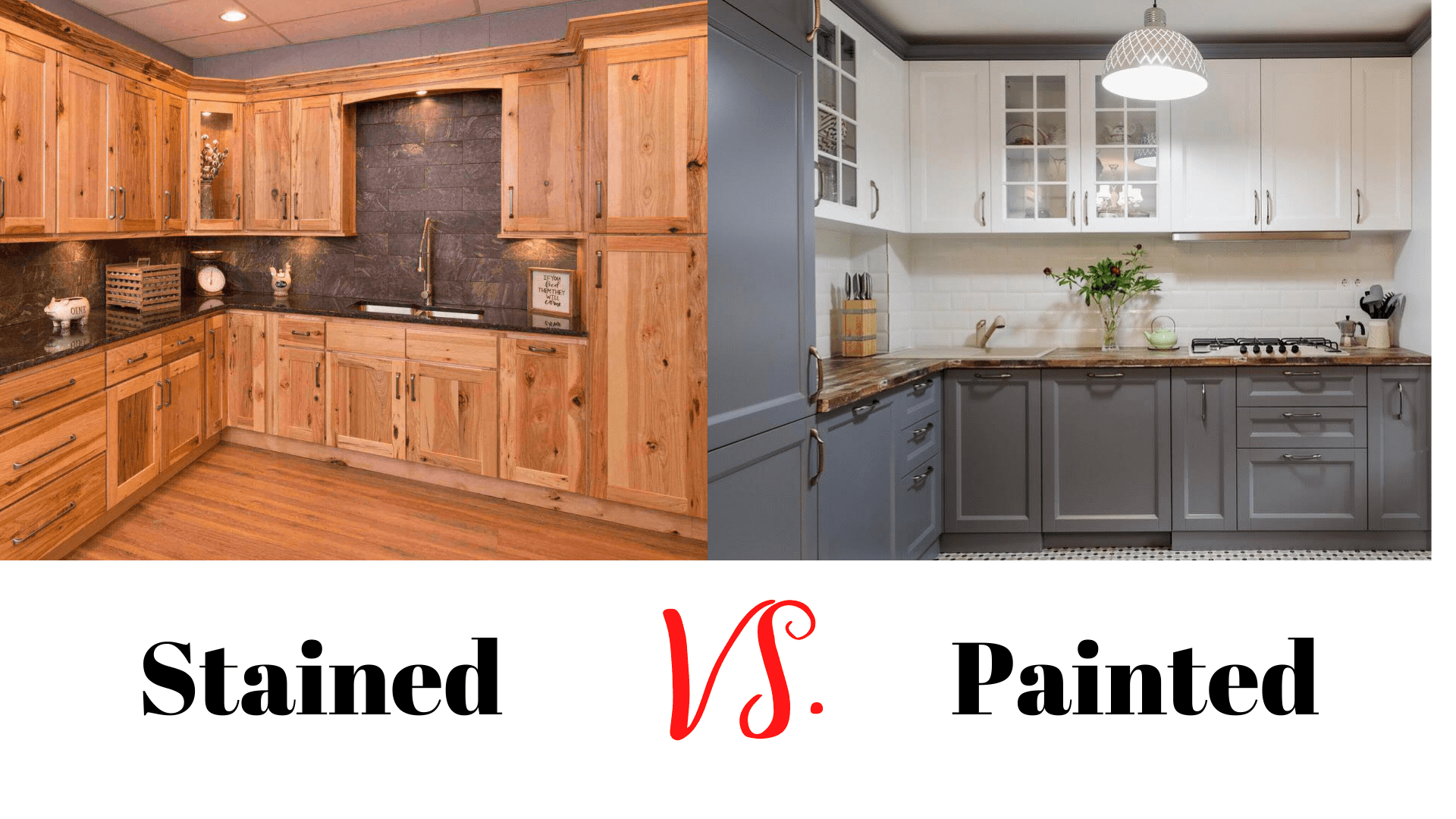 Easy Steps: How To Paint Kitchen Cabinets That Are Stained for Stained Vs Painted Kitchen Cabinets