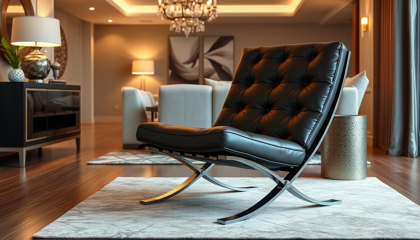 Experience The Luxury And Comfort Of A Barcelona Chair Replica in Barcelona Chair Interior Style