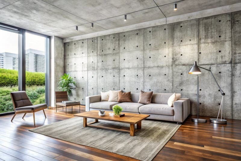 Exposed Concrete Wall For Designer Wall Coverings And Photo Wallpaper ... with Exposed Concrete Wall Finish Interior