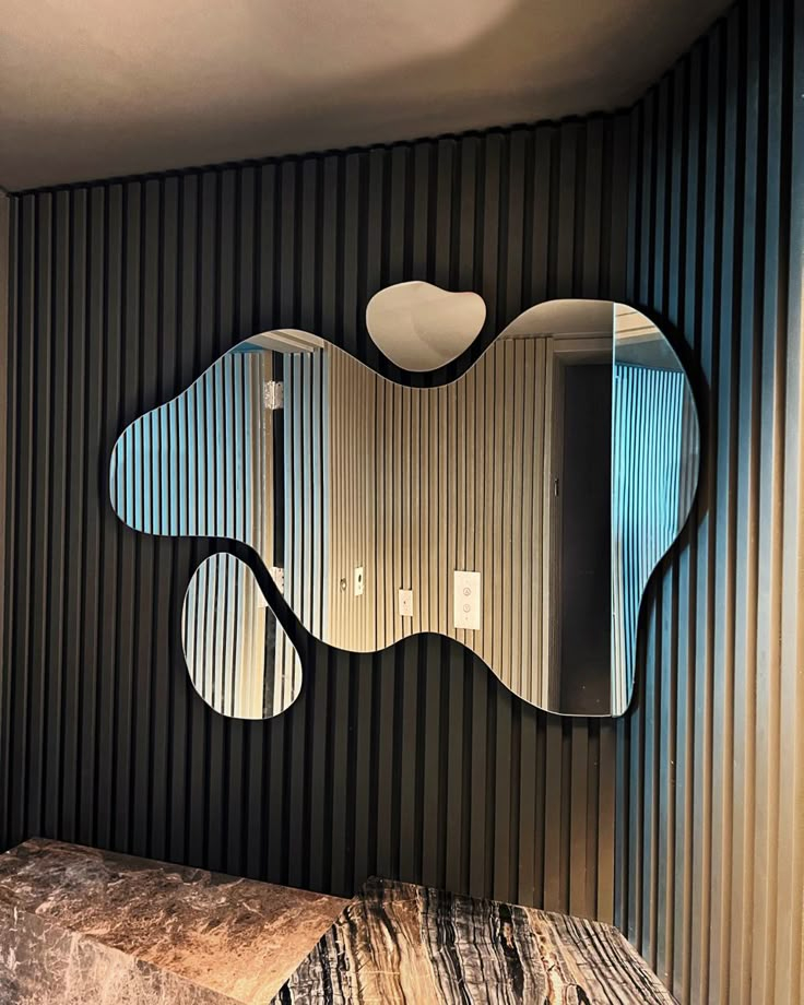 Folding Puddle Mirror By Puddle Pieces | Future Apartment Decor, Home ... in Irregular Mirror Wall Decor