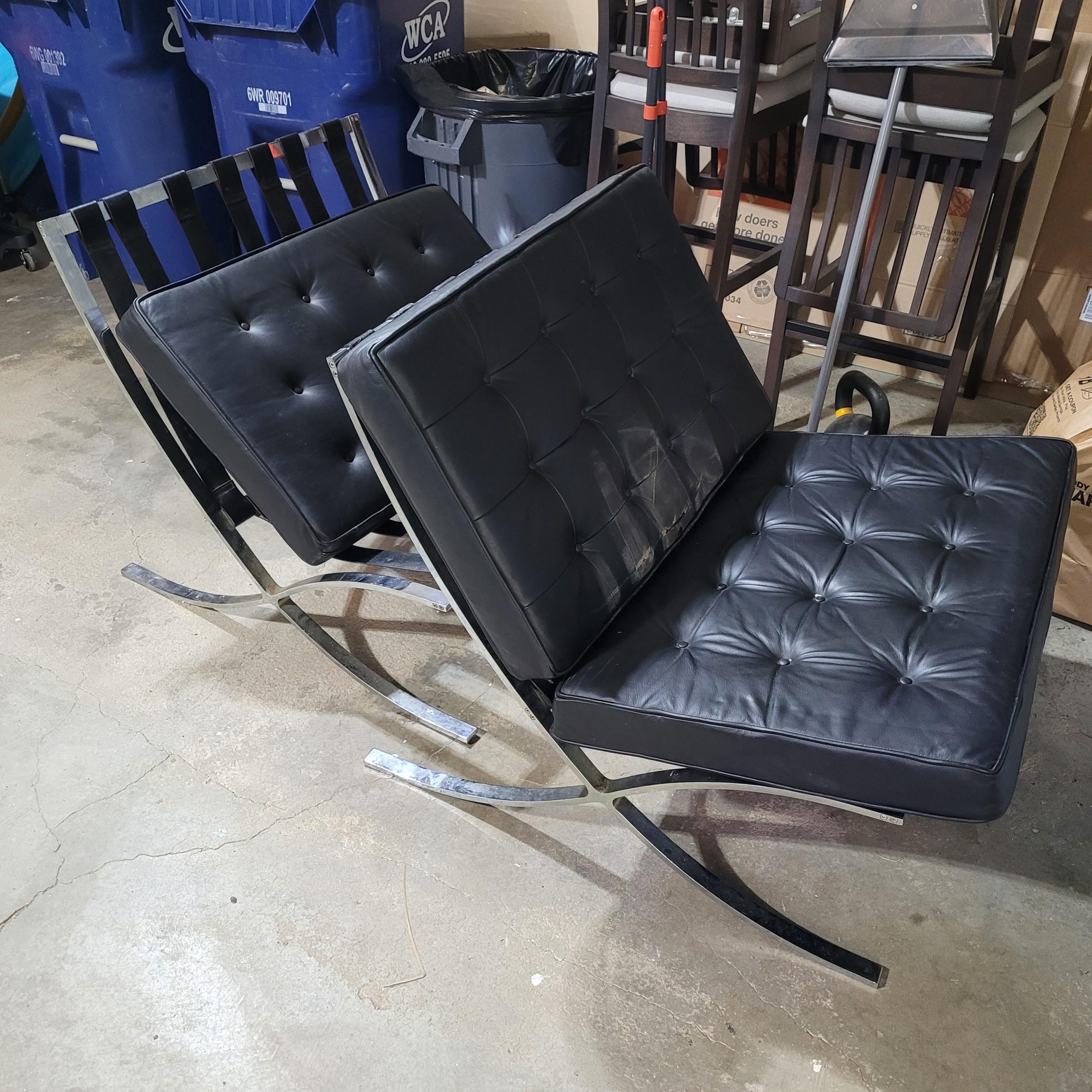 Found A Pair Of Barcelona Chairs This Weekend. They Look Like 70S/80S ... regarding Barcelona Chair Interior Style
