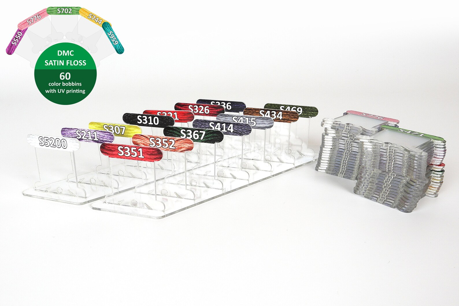 Full Set Dmc Plastic Bobbins 1.5Mm. All Series Dmc Printed Bobbins ... throughout The Real Difference Between Bobbins and Bags for Storing DMC Floss