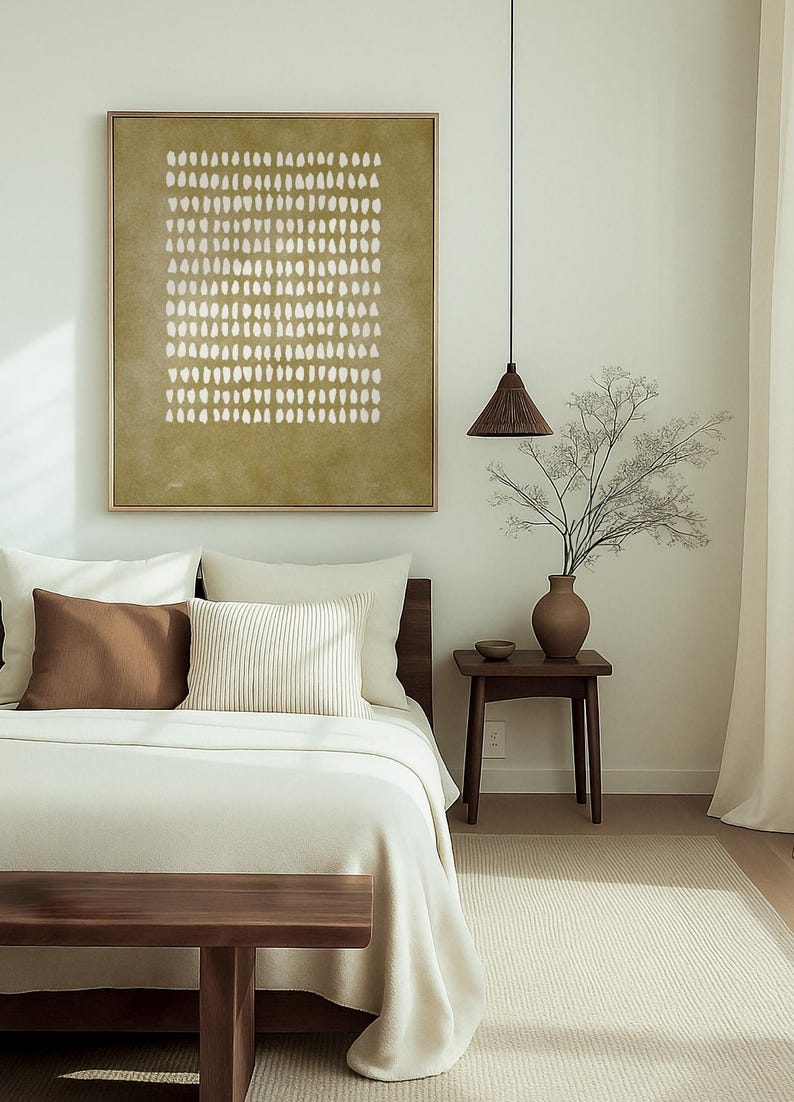 Gold Pattern Dot Wall Art Minimal Hand Painted Digital Poster Natural ... with regard to Finding Calm Through the Art of Imperfect Home Decor