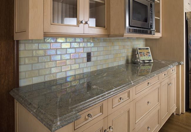 Gorgeous Iridescent Backsplash Tile. Love The Way It Captures The Light ... within How Natural Iridescence Changes the Mood of Your Kitchen Backsplash
